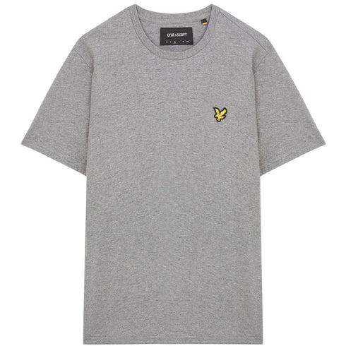 Lyle Scott Branded Chest Logo Mid Grey Marl T Shirt